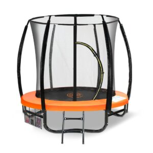 Classic 6ft Outdoor Round Orange Trampoline Safety Enclosure