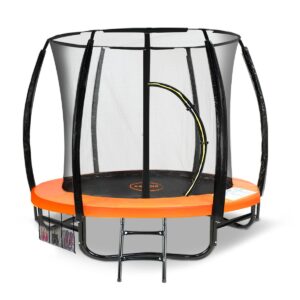 8ft Trampoline  With Spring Mat Pad Net Outdoor - Orange