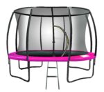 8ft Trampoline Free Ladder Spring Mat Net Safety Pad Cover Round Enclosure Pink