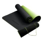 Eco-Friendly TPE Pilates Exercise Yoga Mat 8mm - Black Green