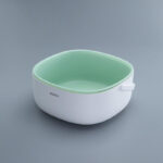 Double Drain Basket Bowl Washing Kitchen Strainer Noodles Vegetables Fruit Sink Supplies Green