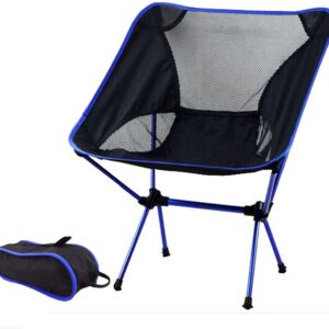 Ultralight Aluminum Alloy Folding Camping Camp Chair Outdoor Hiking Patio Backpacking Blue