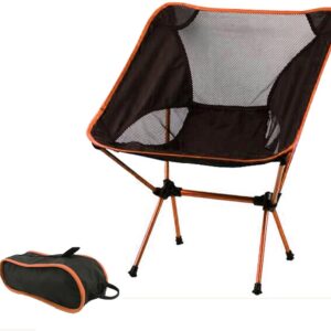 Ultralight Aluminum Alloy Folding Camping Camp Chair Outdoor Hiking Patio Backpacking Orange