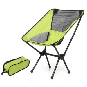 Ultralight Aluminum Alloy Folding Camping Camp Chair Outdoor Hiking Green