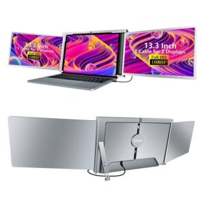 13.3 Inch  Triple Portable Monitor 1080P FHD IPS Triple Monitor Laptop Screen Extender for 13.3"-17.3" Laptops