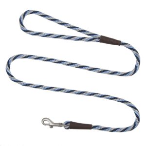 Mendota British  Slip Leash - Length 1/2in x 4ft(13mm x 1.2m) - Twist Arctic Blue