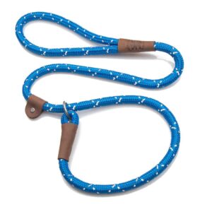 Mendota British  Slip Leash - Length 1/2in x 4ft(13mm x 1.2m) - Night Viz - Midnight Blue