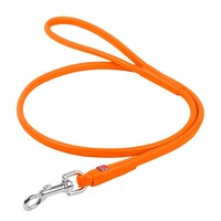 Waudog Leather Round Clip Leash W6MM - L183CM ORANGE