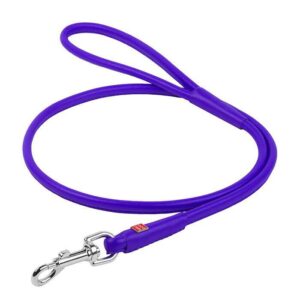 Waudog Leather Round Clip Leash W13MM- L183CM PURPLE