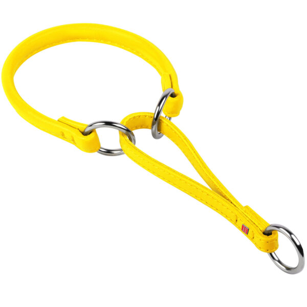 Waudog Leather Martingale Dog Collar 60CM YELLOW