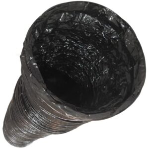 4" Flexible Black Duct - 6 Meter Length  100mm Diameter for ventilation and HVAC systems