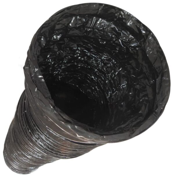 4" Flexible Black Duct - 6 Meter Length  100mm Diameter for ventilation and HVAC systems