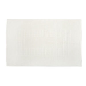 Microfiber Soft Non Slip Bath Mat Check Design (Cream)