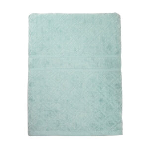 Premium Velour Diamond Design Jacquard Bath Towel (Aqua)