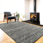 Wool Pebble Charcoal Lifestyle Rug 130x 180 cm