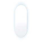 LED Wall Mirror Oval Anti-Fog Bathroom 45x100cm BLACK