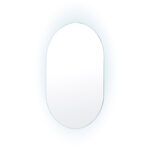 LED Wall Mirror Oval Anti-Fog Bathroom 50x75cm BLACK