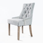 French Provincial Dining Chair Oak Leg AMOUR GREY