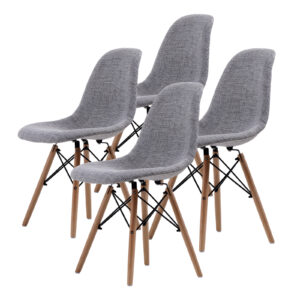 4X Retro Dining Cafe Chair DSW GREY