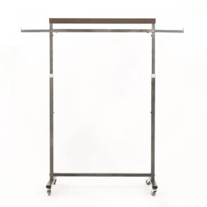 Clothes Rack Coat Stand Hanging Adjustable Rollable Steel PEARL GREY