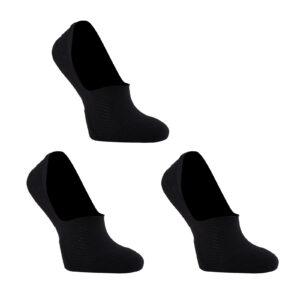 3X  Cushion No Show Ankle Socks Medium Non-Slip Breathable BLACK