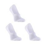 3X  Cushion No Show Ankle Socks Small Non-Slip Breathable WHITE