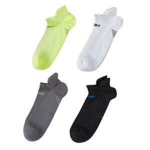 4X  Seamless Sport Sneakers Socks Medium Non-Slip Heel Tab MULTI COLOUR