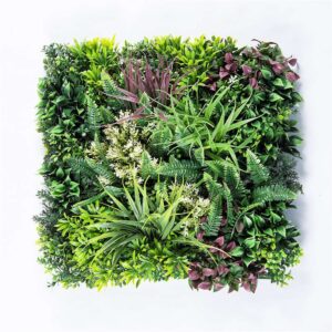 YES4HOMES 12 Artificial Plant Wall Grass Panels Vertical Garden Foliage Tile Fence 50X50 CM