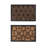 YES4HOMES 2 x Front Door Entryway Doormat Cursive Natural Coconut Coir Floor Mat Outdoor