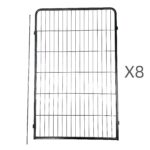 8 Panel 120 cm Heavy Duty Pet Dog Cat Rabbit Exercise Extension Playpen Puppy Rabbit Fence