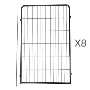 8 Panel 120 cm Heavy Duty Pet Dog Cat Rabbit Exercise Extension Playpen Puppy Rabbit Fence