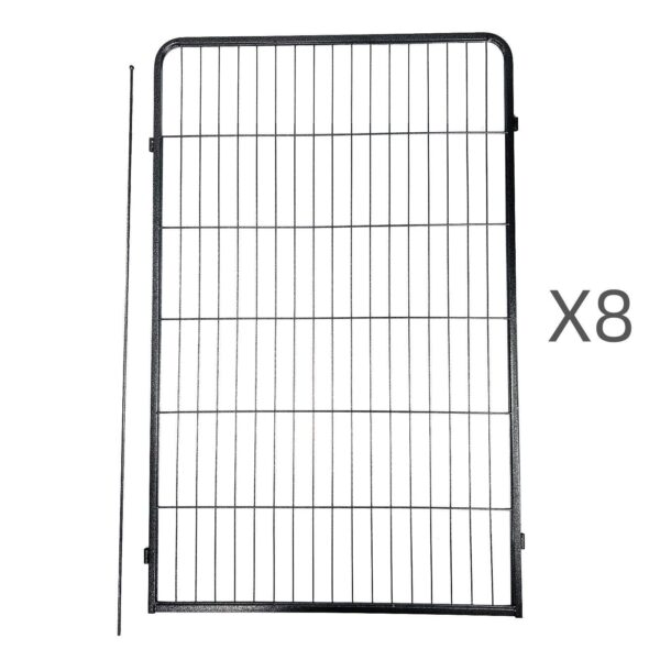 8 Panel 120 cm Heavy Duty Pet Dog Cat Rabbit Exercise Extension Playpen Puppy Rabbit Fence