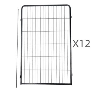 12 Panel 120 cm Heavy Duty Pet Dog Cat Rabbit Exercise Extension Playpen Puppy Rabbit Fence