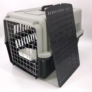 Large Dog Cat Crate Pet Carrier Rabbit Airline Cage With Tray And Bowl Black