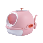 Hooded Cat Toilet Litter Box Tray House With Drawer & Scoop Pink