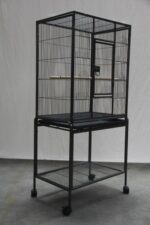 135cm Bird Cage Parrot Aviary Pet Stand-alone Budgie Perch Castor Wheels