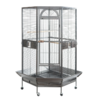 161 cm XL Corner Bird Cage Pet Parrot Aviary Perch Castor Wheel