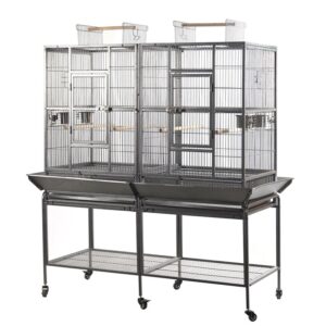 XL 184 cm Bird Cage Pet Parrot Aviary  Perch Castor Wheel Removable Divider