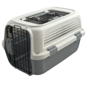 Medium Dog Cat Rabbit Crate Pet Kitten Carrier Parrot Cage Grey