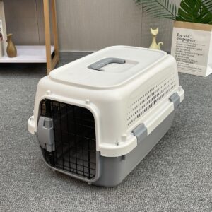 Small Dog Cat Rabbit Crate Pet Kitten Carrier Parrot Cage Grey