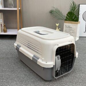 Medium Dog Cat Rabbit Crate Pet Kitten Carrier Parrot Cage Grey