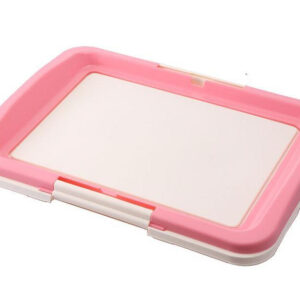 Large Portable Dog Potty Training Tray Pet Puppy Toilet Trays Loo Pad Mat Pink