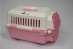 Small Dog Cat Crate Pet Carrier Rabbit Guinea Pig Cage With Tray-Pink