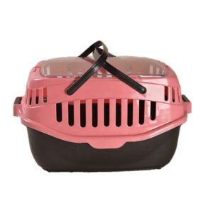 Medium Dog Cat Crate Pet Rabbit Guinea Pig Ferret Carrier Cage With Mat-Pink