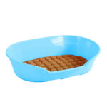 Pet Bed Small Plastic Dog Bedding Sleeping Resting Washable Basket Blue