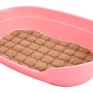 Pet Bed Medium Plastic Dog Bedding Sleeping Resting Washable Basket Pink