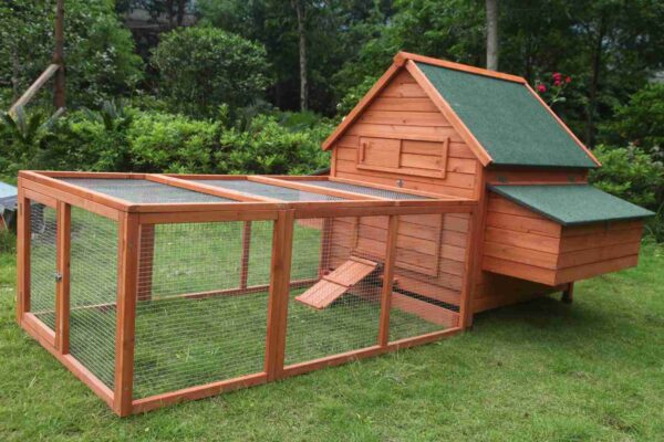 XL Chicken Coop Rabbit Hutch Ferret Cage Hen Chook Cat Kitten House With Run