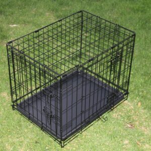 24' Collapsible Metal Dog Puppy Crate Puppy Cage Cat Rabbit Carrier