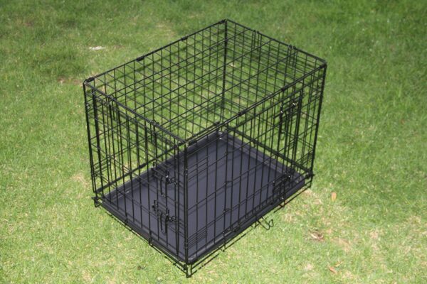 24' Collapsible Metal Dog Puppy Crate Puppy Cage Cat Rabbit Carrier