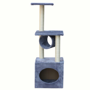 112 cm Grey Cat Kitten Scratching Post Tree Scratcher Pole